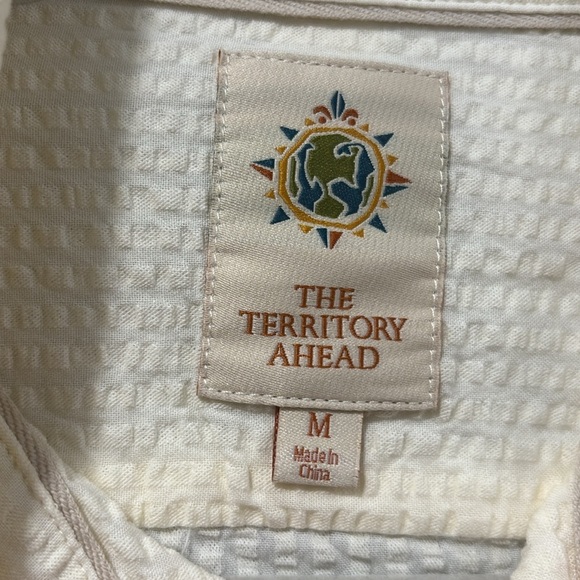 The Territory Ahead 100% cotton textured button down size M - Picture 4 of 7